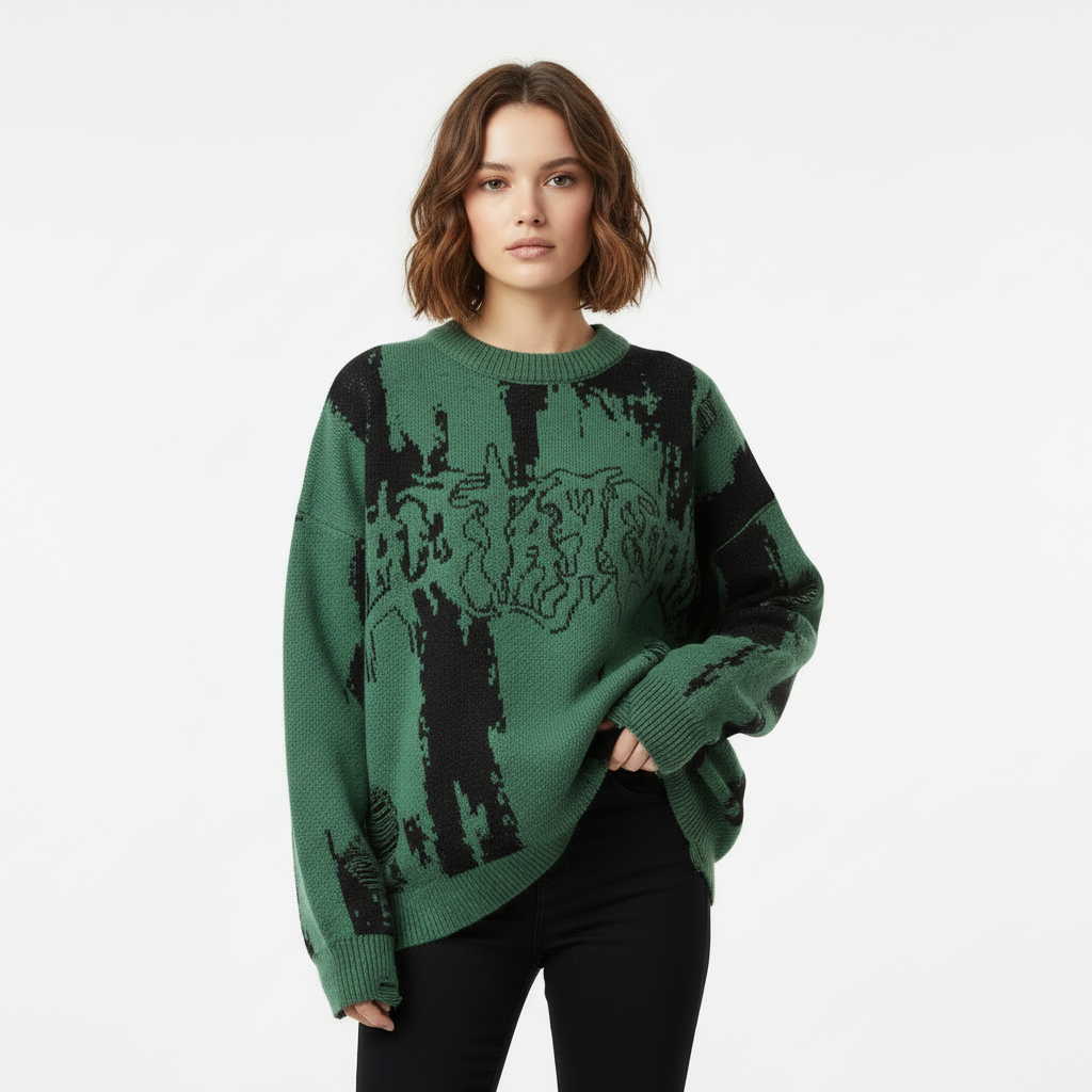 Grunge Ripped Knitwear