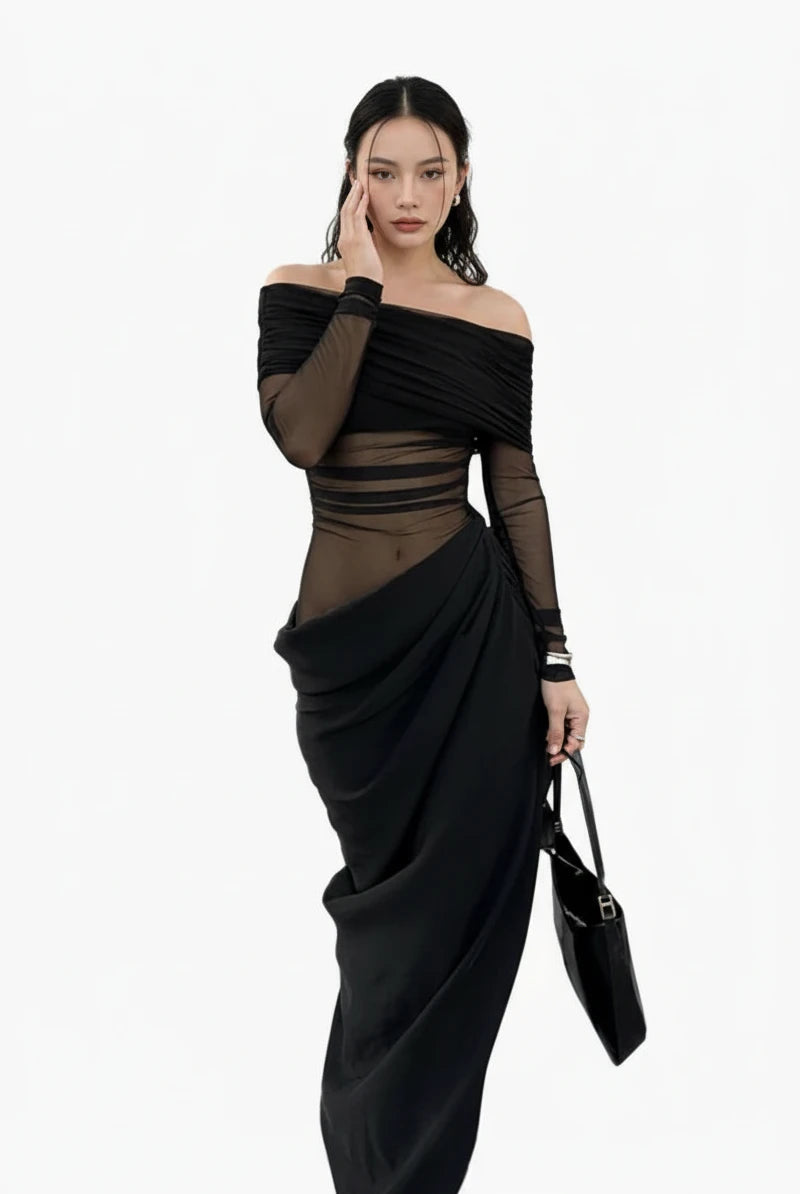 See-Through Maxi Dress