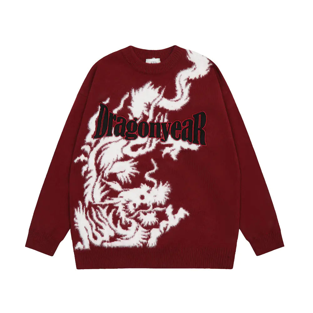 Dragon Year Embroidery Knitwear