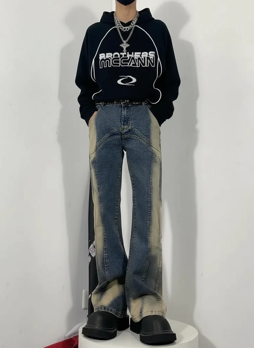 Washed Out Flared Jeans