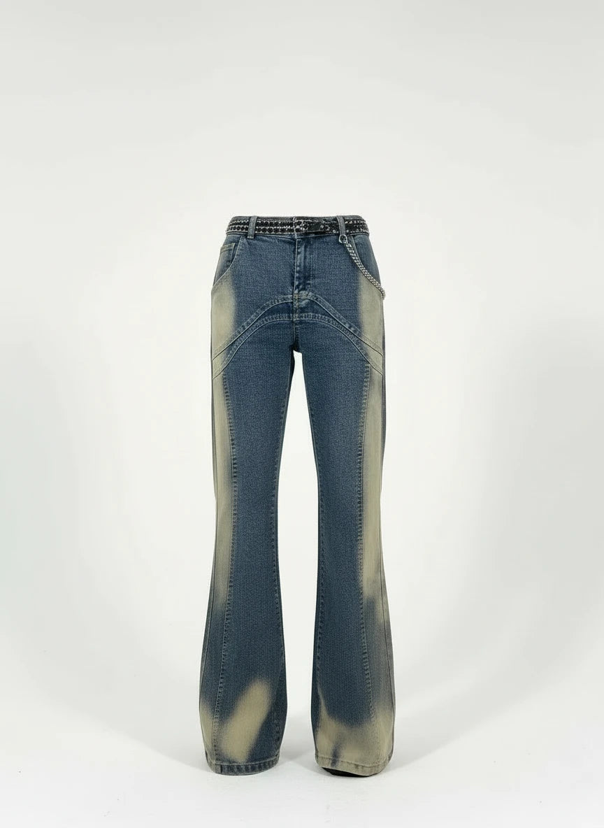 Washed Out Flared Jeans