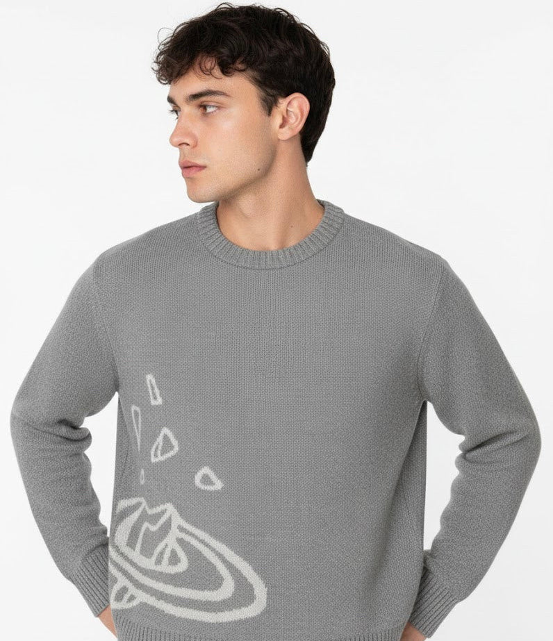 Space Planet Knitted Sweater