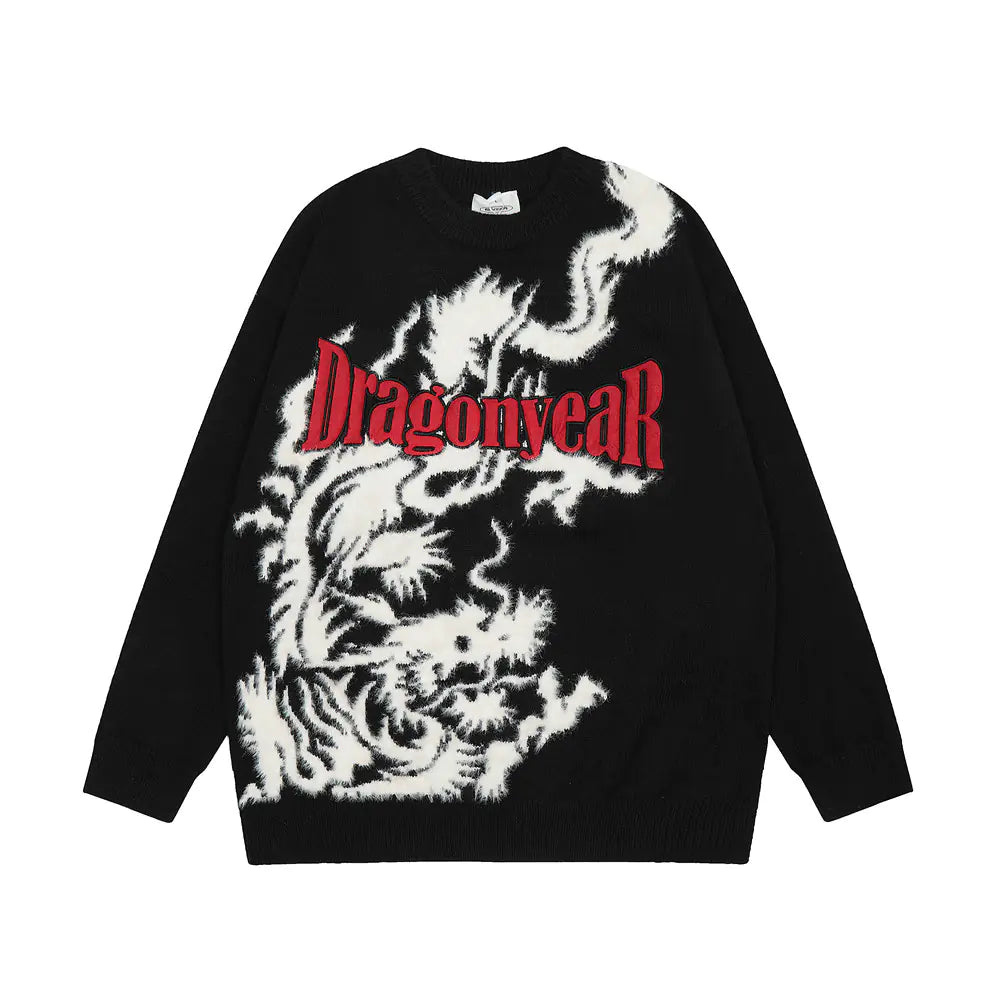 Dragon Year Embroidery Knitwear