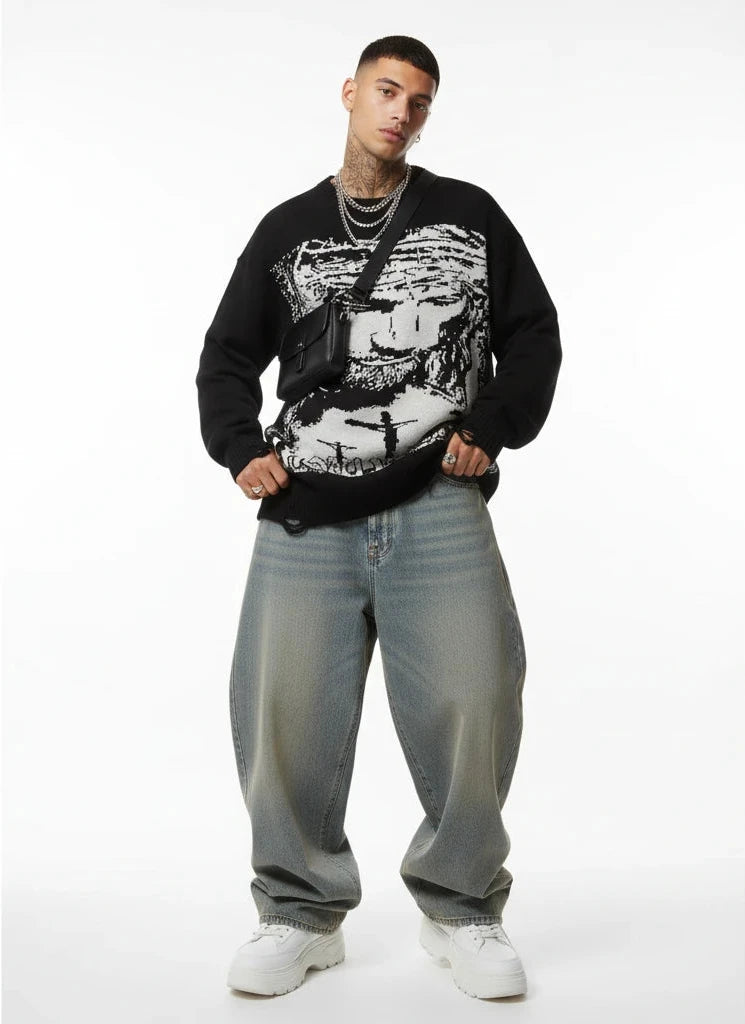 Oversized Jesus Knitwear