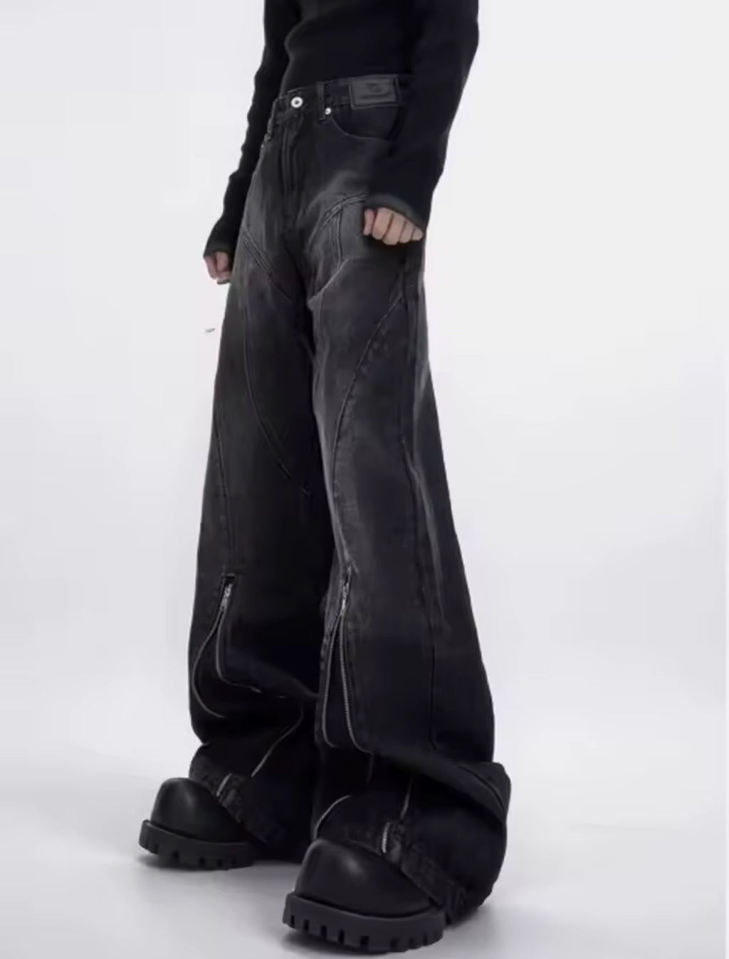 Washed Old Structural Flare Jeans