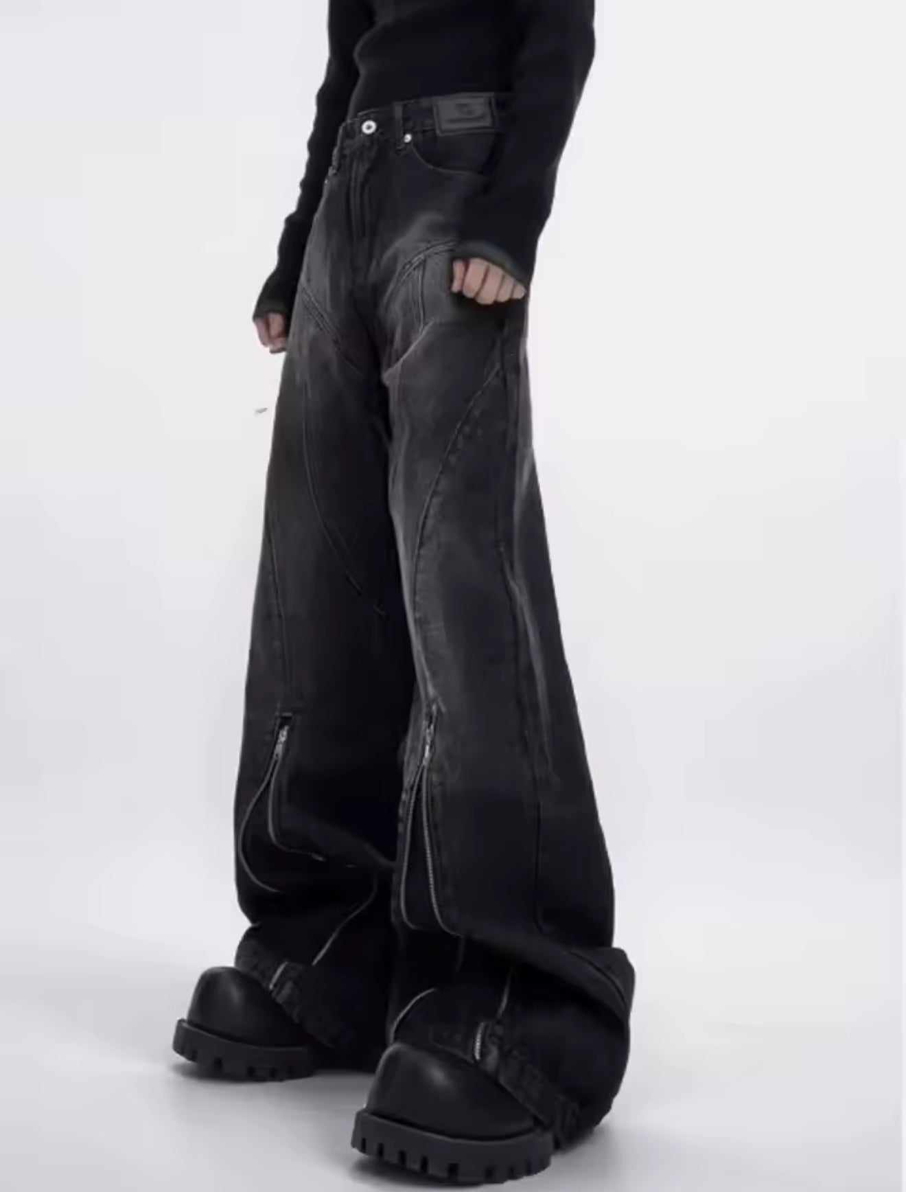 Washed Old Structural Flare Jeans