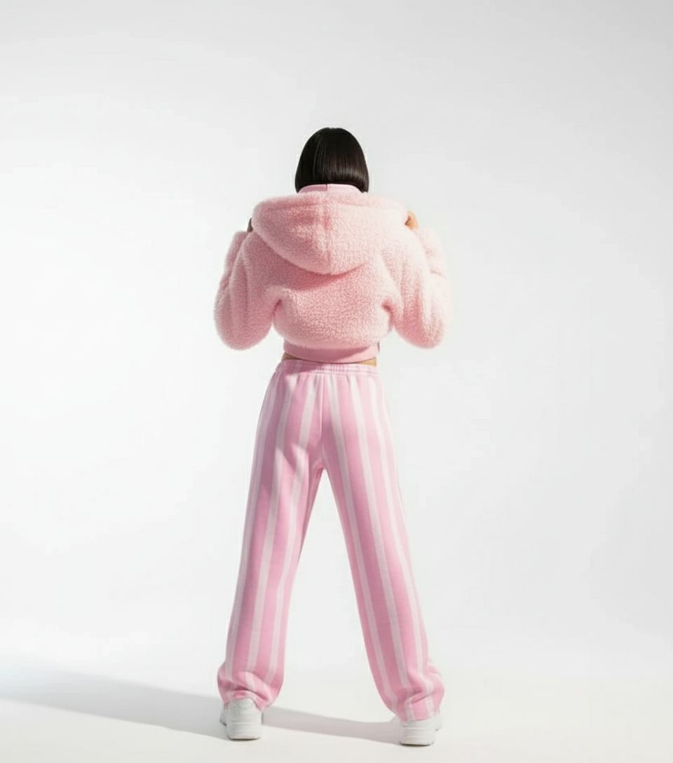 Pink Plush Fur Jacket