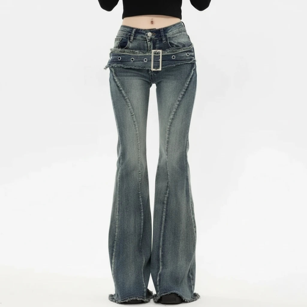 High Waisted Flared Jeans