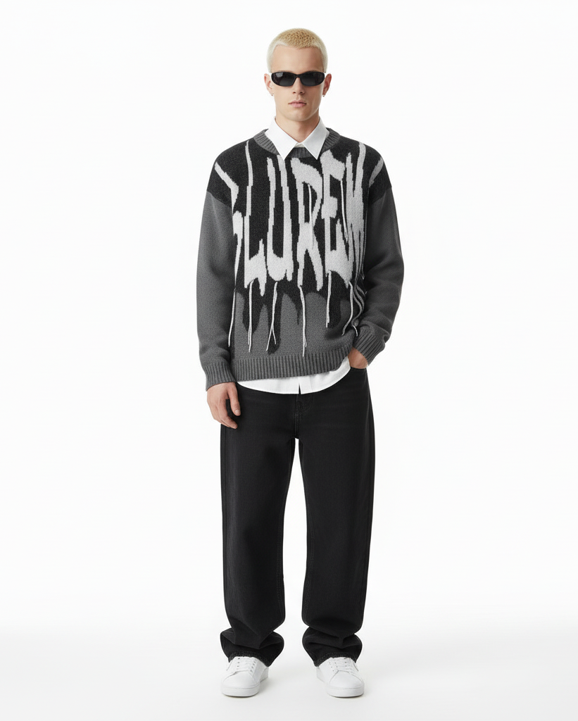 Loose Graphic Knitwear