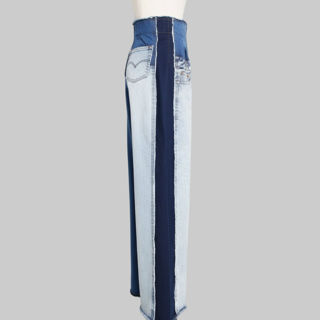 High Rise Contrast Jeans