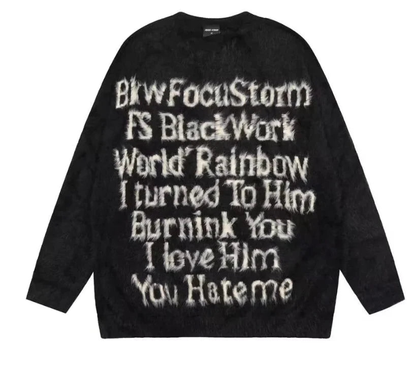 Letter Printed Knitwear