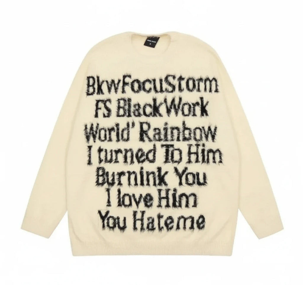 Letter Printed Knitwear