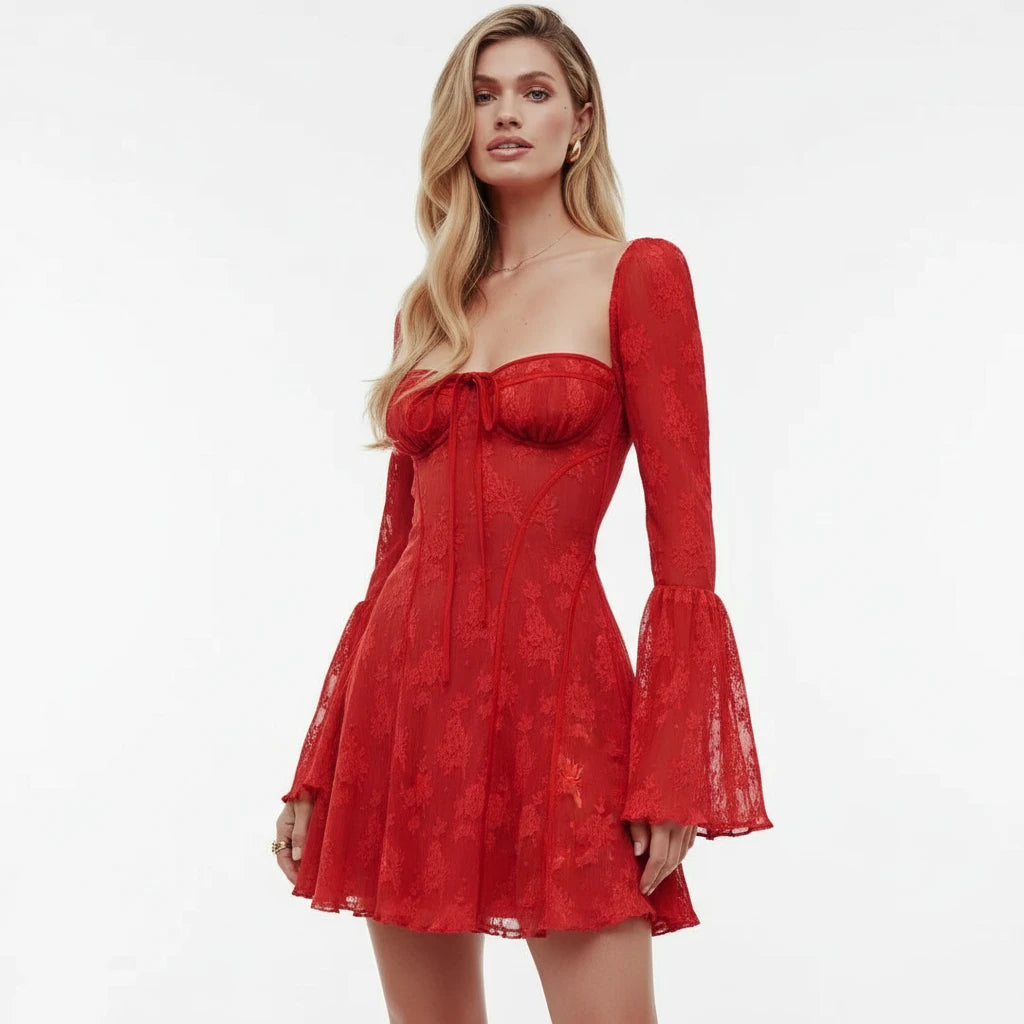 Lace Long Sleeve Dress